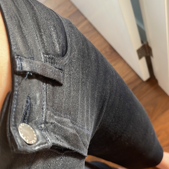 L’Agence waxed navy blue skinny jeans ‘25’ - Picture 2 of 12